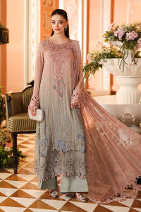 Maria B  Heavy Embroidered Ciffion 03 Piece Suit- Ready To Wear