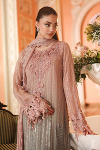 Maria B  Heavy Embroidered Ciffion 03 Piece Suit- Ready To Wear