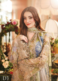 Maria B Heavy  Embroidered Ciffion 03 Piece Suit- Ready To Wear