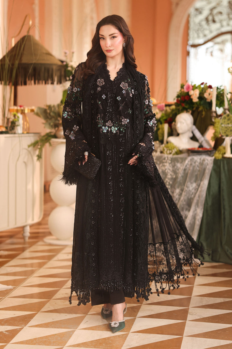 Maria B  Luxury Embroidered Chiffon 03 Piece Suit - Ready To Wear