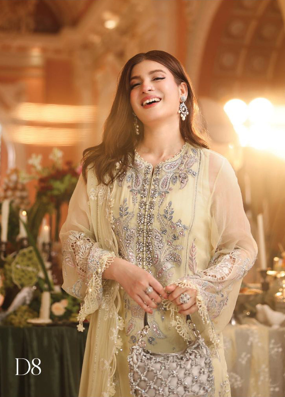 Maria B Luxury  Heavy Embroidered Ciffion 03 Piece Suit- Ready To Wear