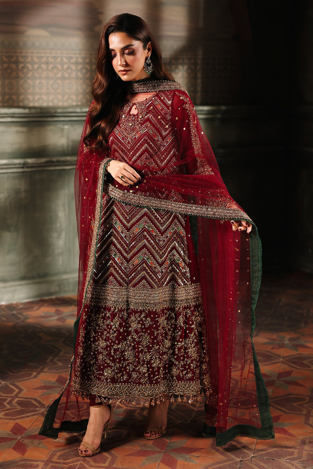 Charizma Dastan-e-Jashan  Embroidered Ciffion 03 Peace Suit - Ready To Wear