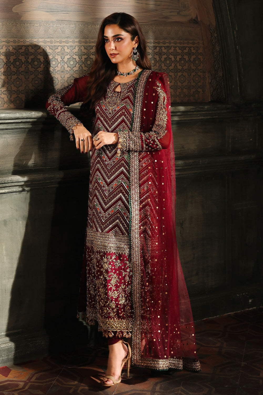 Charizma Dastan-e-Jashan  Embroidered Ciffion 03 Peace Suit - Ready To Wear