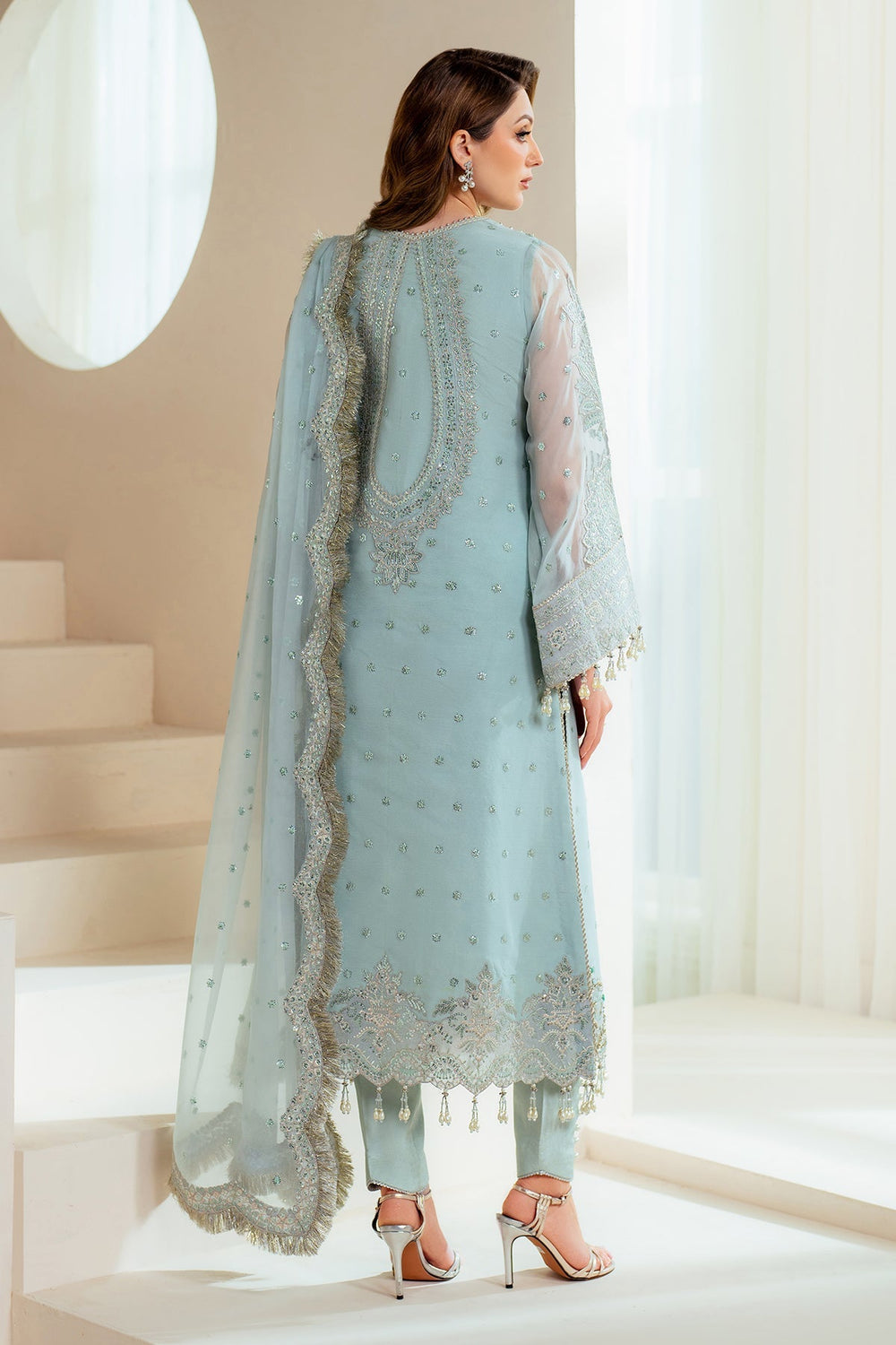 Alizeh Embroidered Heavy Embroidered Organza 03 Peace Suit - Ready To Wear