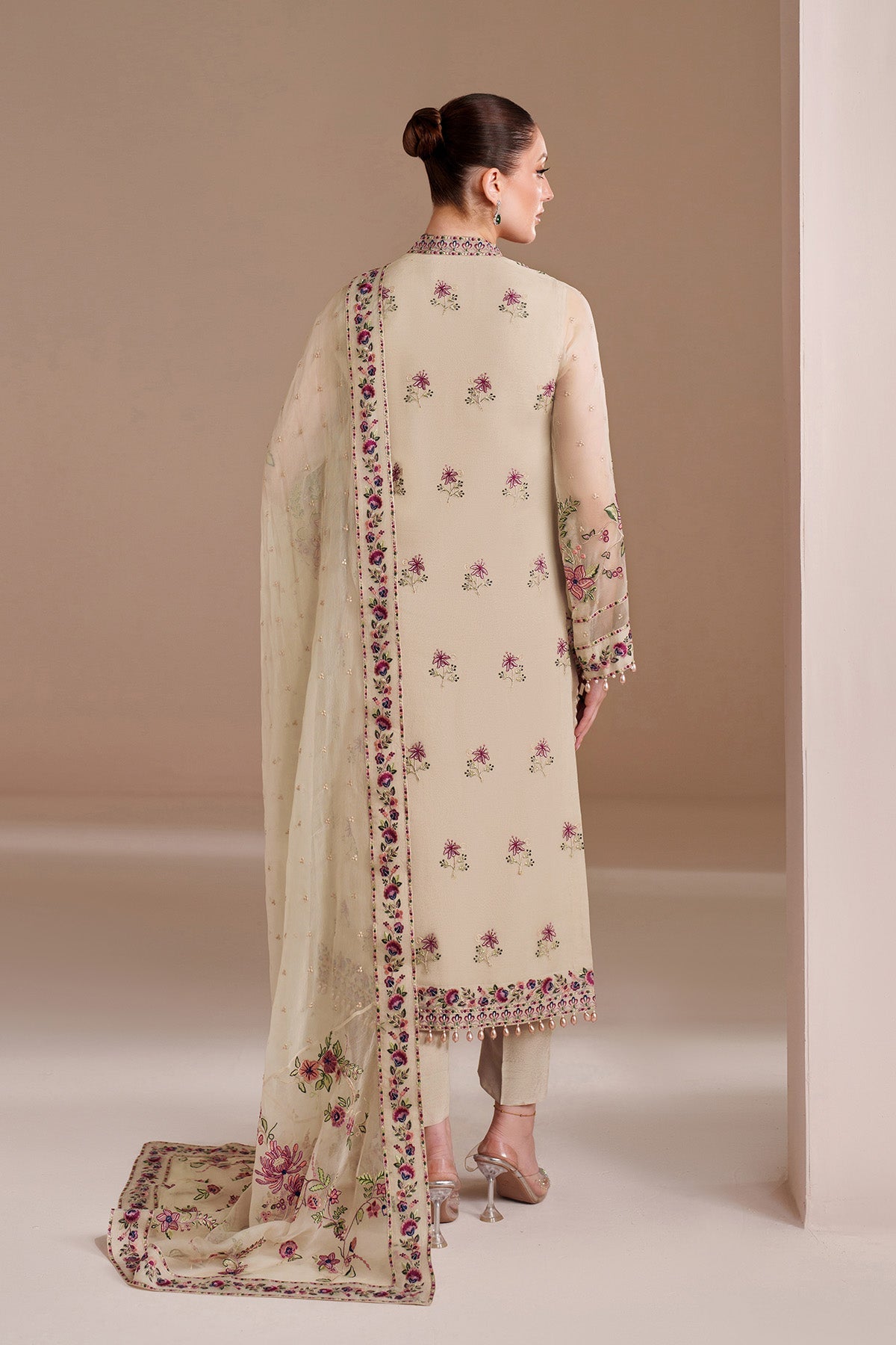 Alizeh Heavy Embroidered Ciffion 03 Piece Suit- Ready To Wear