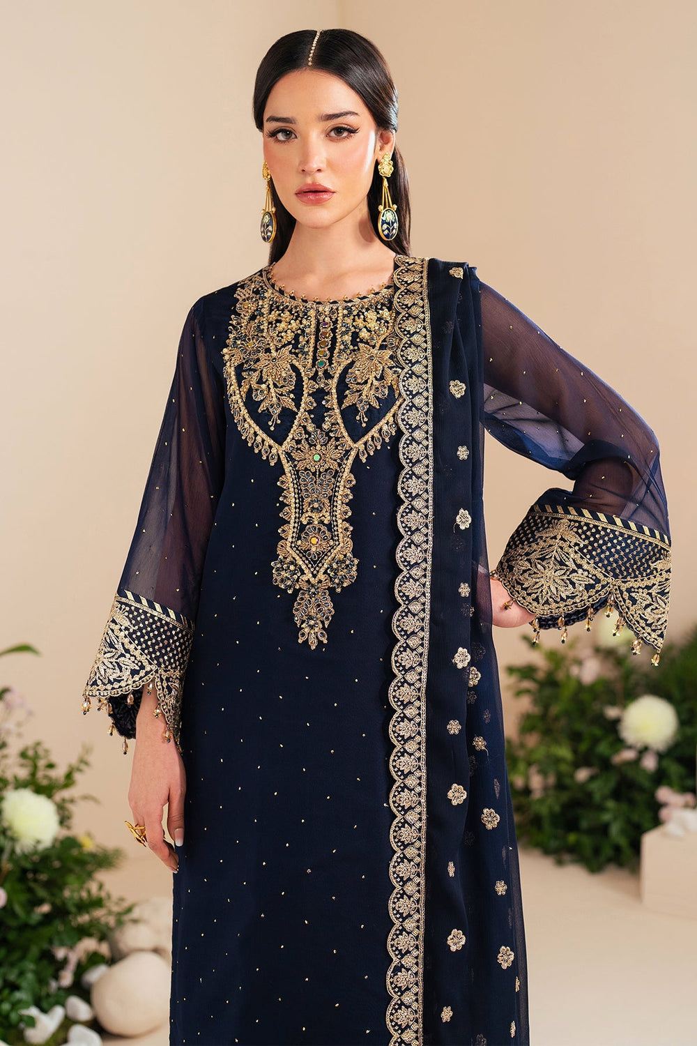 Alizeh Luxury Heavy Embroidered Ciffion 03 Peace Suit - Ready To Wear