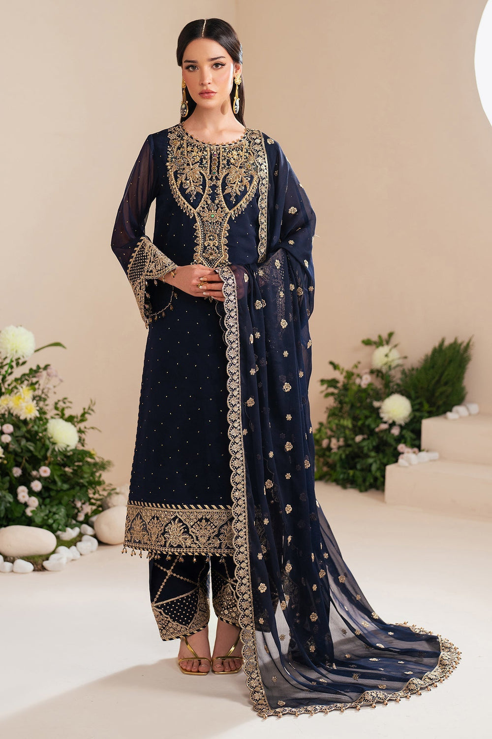 Alizeh Luxury Heavy Embroidered Ciffion 03 Peace Suit - Ready To Wear