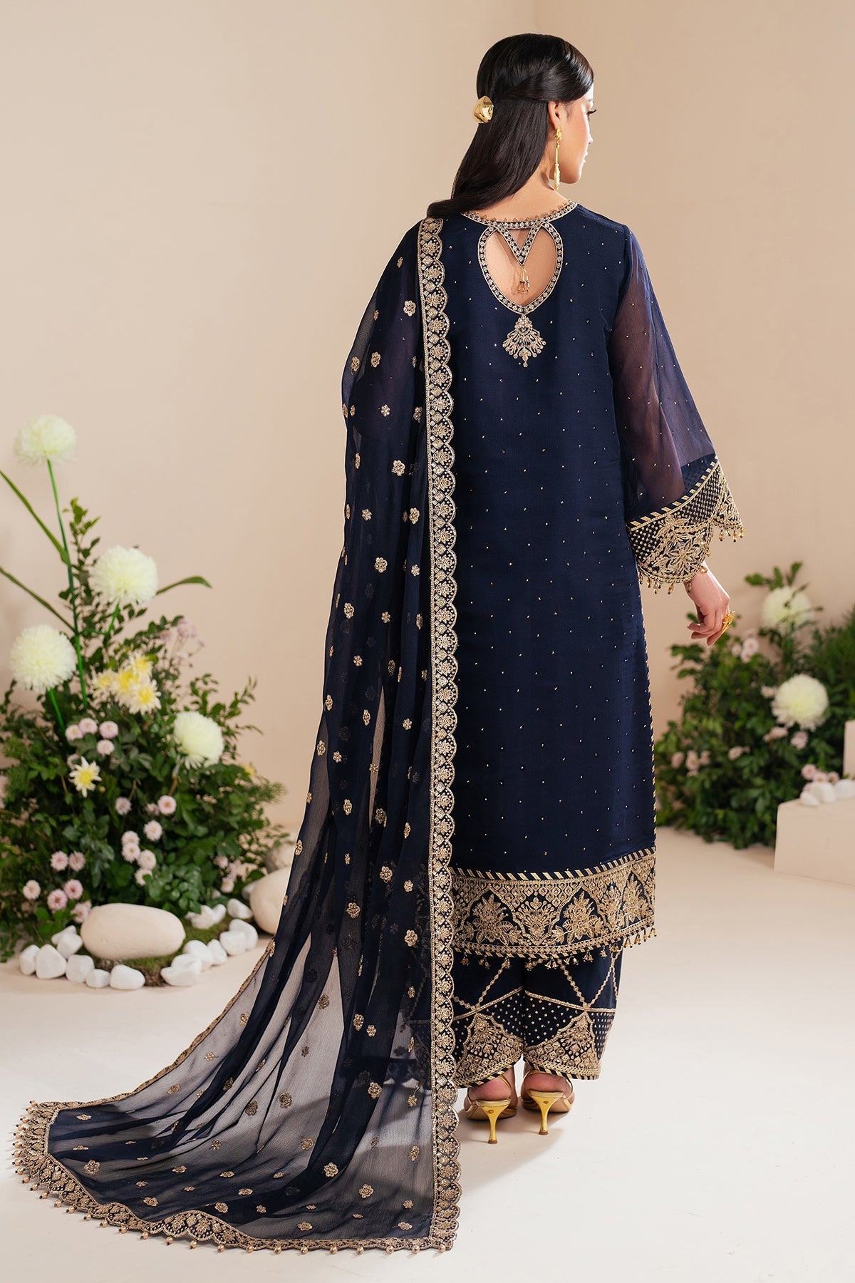 Alizeh Luxury Heavy Embroidered Ciffion 03 Peace Suit - Ready To Wear
