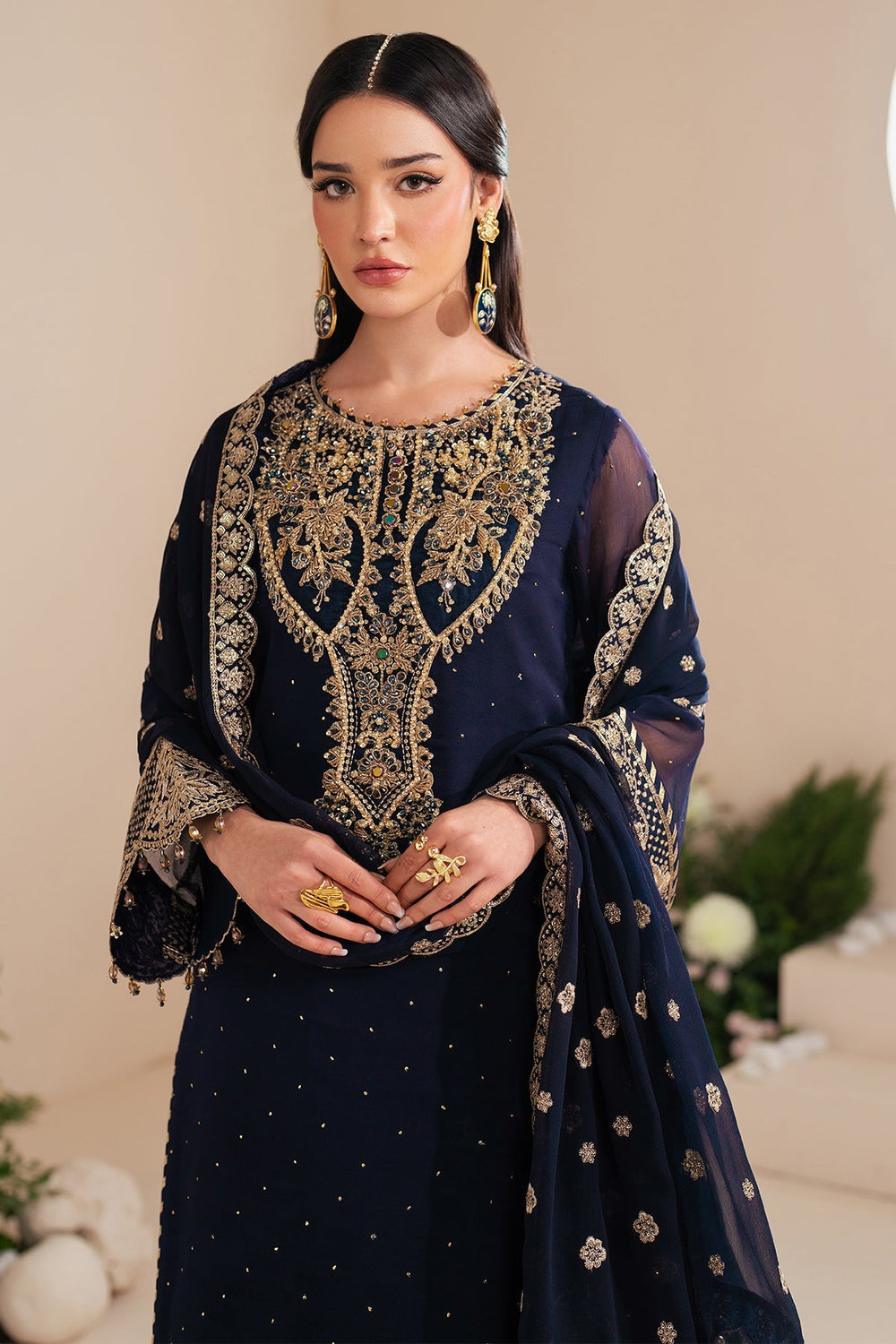Alizeh Luxury Heavy Embroidered Ciffion 03 Peace Suit - Ready To Wear