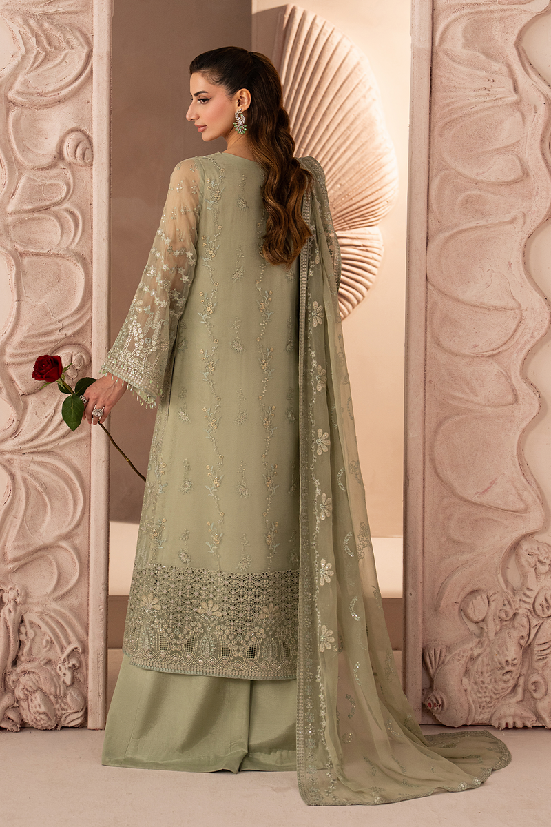 Lavish Izhare Muhabbat Heavy Embroidered Ciffion 03 Peace Suit - Ready To Wear