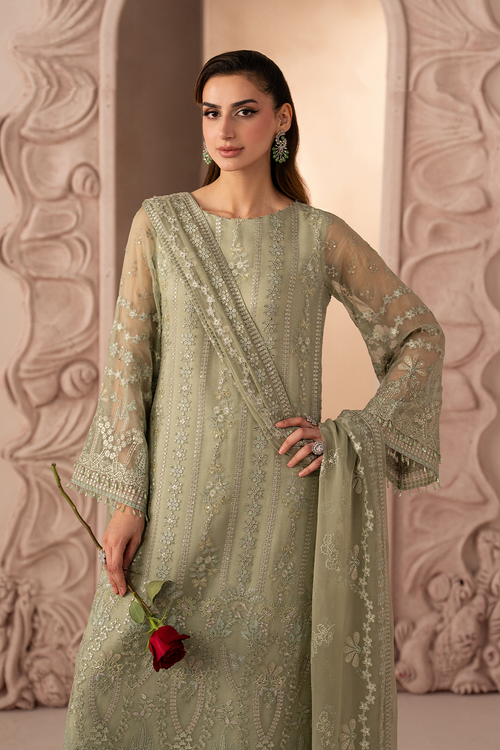 Lavish Izhare Muhabbat Heavy Embroidered Ciffion 03 Peace Suit - Ready To Wear
