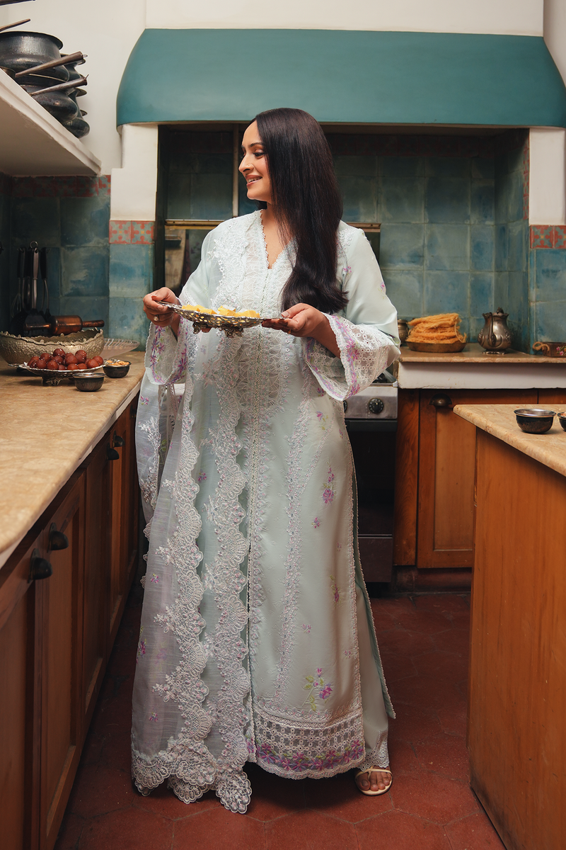 Afrozeh Luxury Embroidered Lawn 3 Peace Suit - Ready To Wear