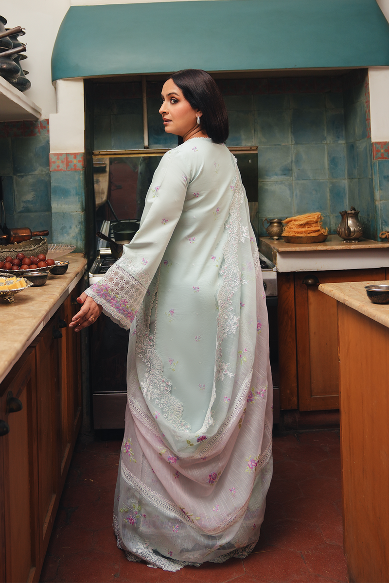 Afrozeh Luxury Embroidered Lawn 3 Peace Suit - Ready To Wear