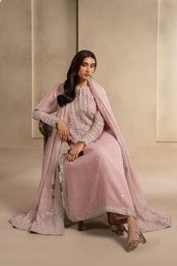 Nila Heavy Embroidered Ciffion 03 Piece Suit- Ready To Wear