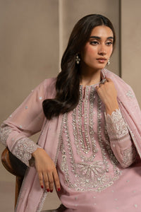 Nila Heavy Embroidered Ciffion 03 Piece Suit- Ready To Wear