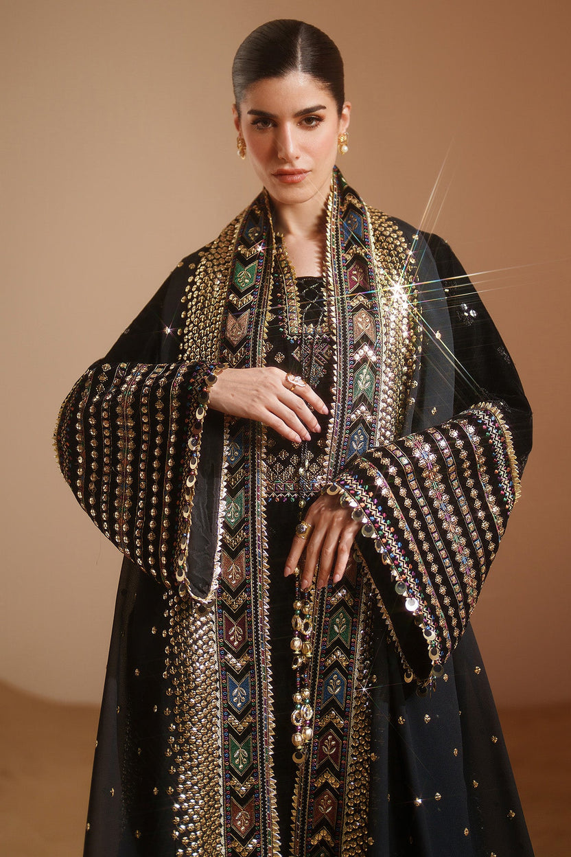 03-Piece Luxury Heavy Embroidered Cotton Suit - Ready To Wear