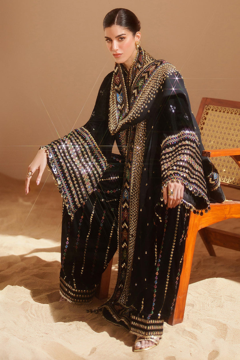 03-Piece Luxury Heavy Embroidered Cotton Suit - Ready To Wear