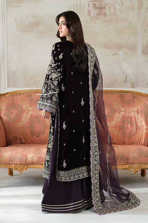 3 Piece Stitched Velvet Suit - Ready to Wear