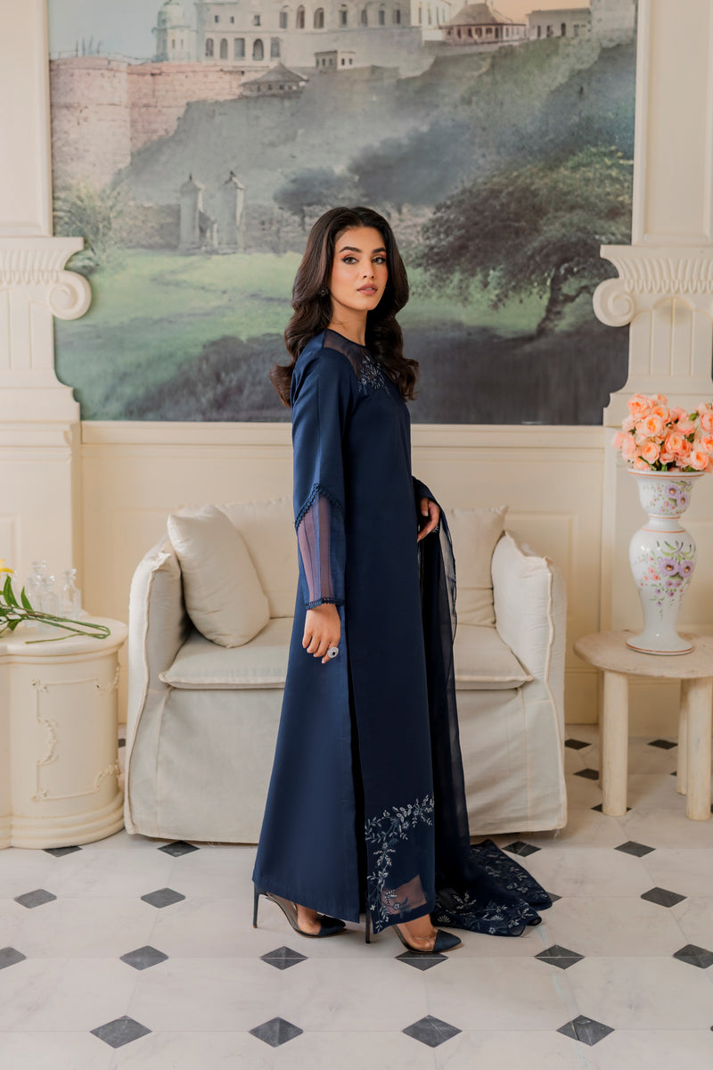 Azzal  Luxury Heavy Embroidered Ciffion 03 Peace Suit - Ready To Wear