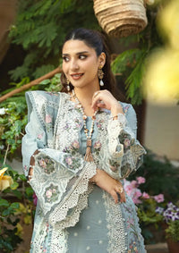 03-Piece Embroidered Cotton Suit With Net Dupatta | Ready To Wear