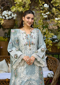03-Piece Embroidered Cotton Suit With Net Dupatta | Ready To Wear