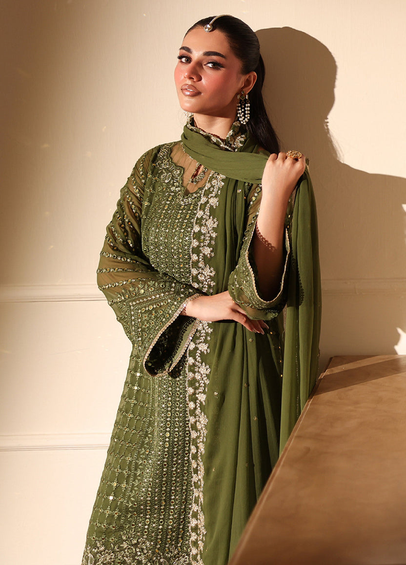 3 Piece Stitched Chiffon Suit - Ready to Wear