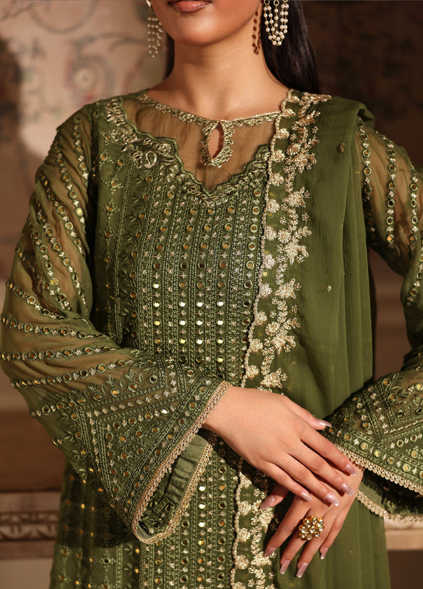 3 Piece Stitched Chiffon Suit - Ready to Wear