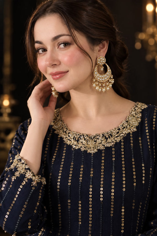 Iznik  Embroidered Ciffion 03 Peace Suit - Ready To Wear