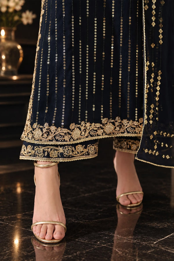 Iznik  Embroidered Ciffion 03 Peace Suit - Ready To Wear