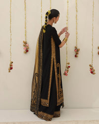 Maria B Luxury Silk Kaftan With Sheesha Silk Dupatta 03 Piece Suit- Ready To Wear