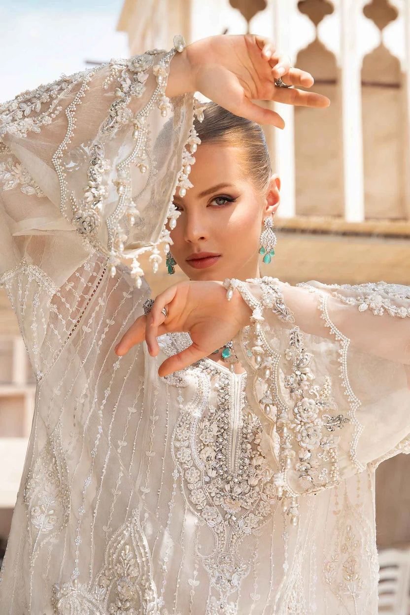 03 Piece Net Suit With Embroidery - Ready To Wear