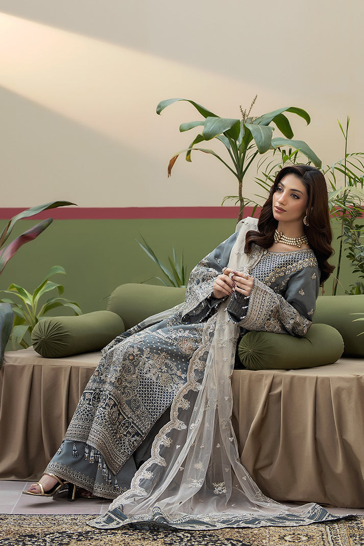 Imrozia  Embroidered Heavy Embroidered Organza 03 Peace Suit - Ready To Wear