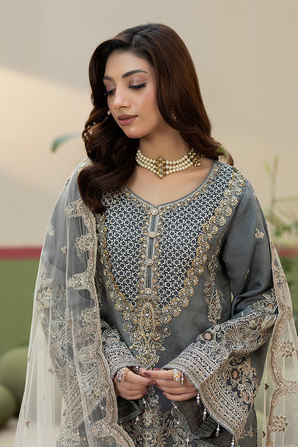 Imrozia  Embroidered Heavy Embroidered Organza 03 Peace Suit - Ready To Wear