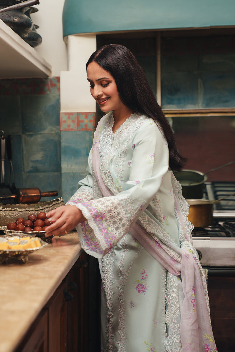 Afrozeh Luxury Embroidered Lawn 3 Peace Suit - Ready To Wear