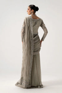 03-Piece Heavy Embroidered Chiffon Saree  -  Ready To Wear