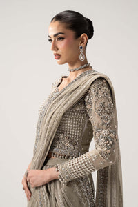 03-Piece Heavy Embroidered Chiffon Saree  -  Ready To Wear