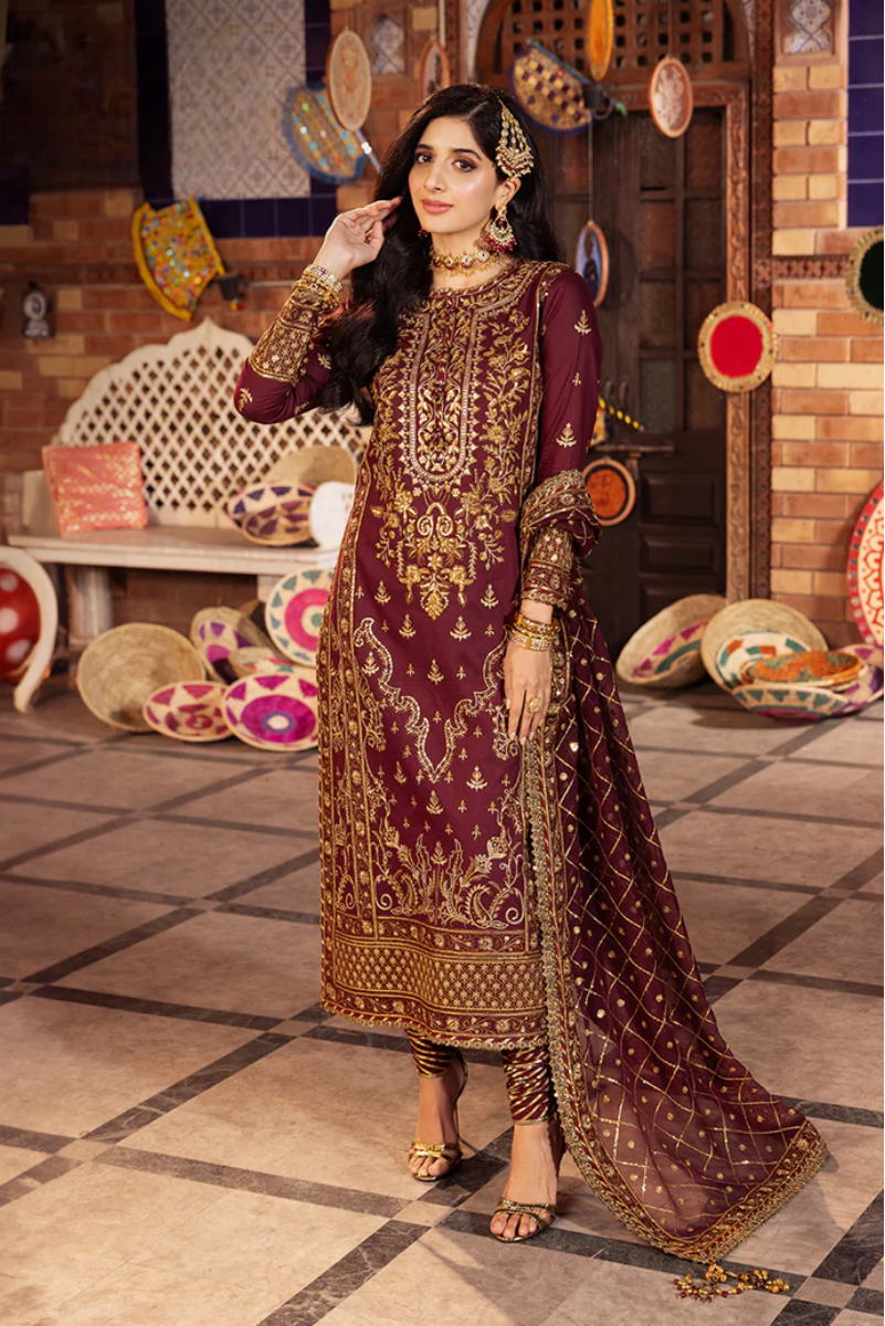 03-Piece Chiffon Suit With Heavy Embroidery | Ready To Wear