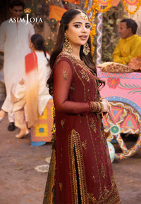 Asim Jofa Heavy Embroidered Ciffion 03 Piece Suit- Ready To Wear