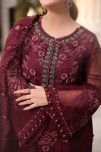 Maria B Luxury Heavy Embroidered Ciffion 03 Peace Suit - Ready To Wear
