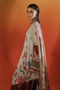 Maria B Luxury Heavy Embroidered Silk Kaftan  03 Peace Suit - Ready To Wear
