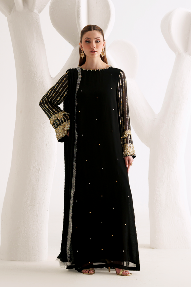Amave Luxury Heavy Embroidered Ciffion 03 Peace Suit - Ready To Wear