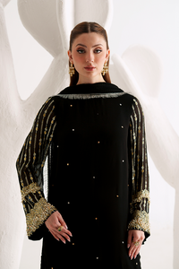 Amave Luxury Heavy Embroidered Ciffion 03 Peace Suit - Ready To Wear