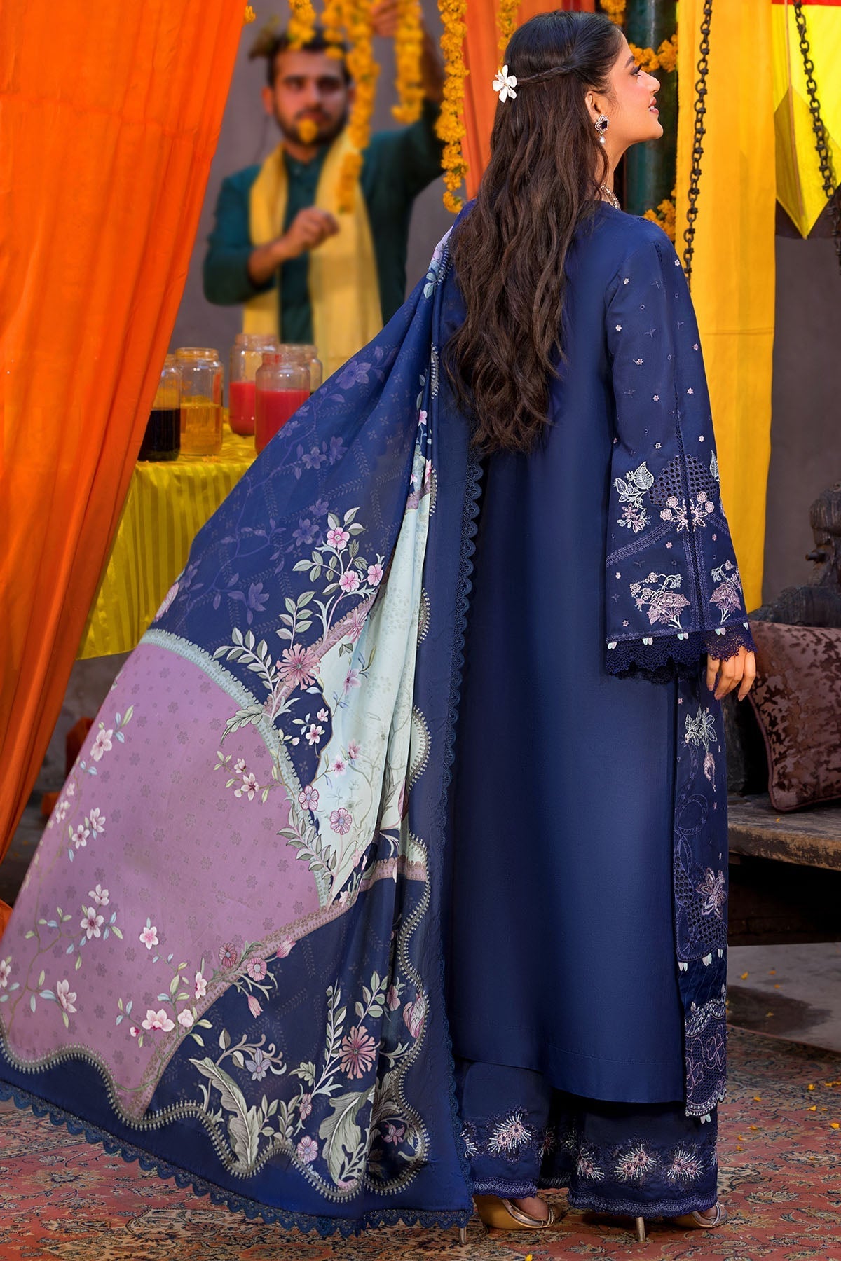 03-Piece Embroidered Lawn Dress -  Ready  To  Wear