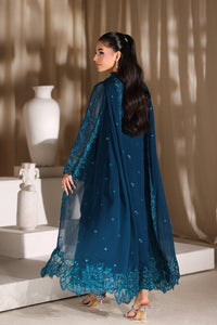 Azure Luxury Chiffon Embroidered 3 Pcs  Suit -  Majestic Teal Ready To Wear