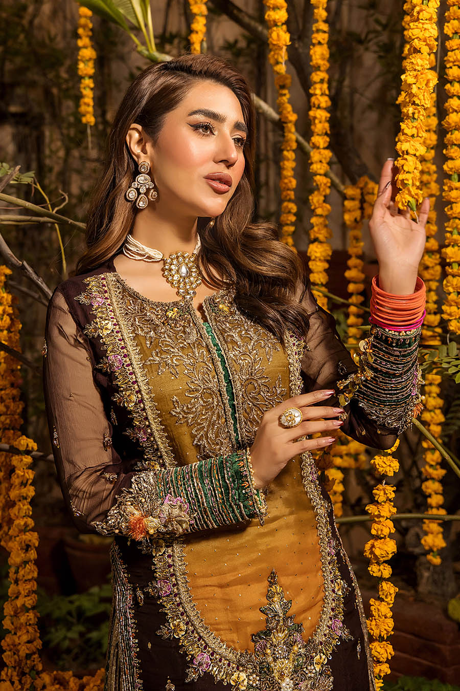 Khuda Baksh Luxury Heavy Embroidered Ciffion 03 Peace Suit - Ready To Wear