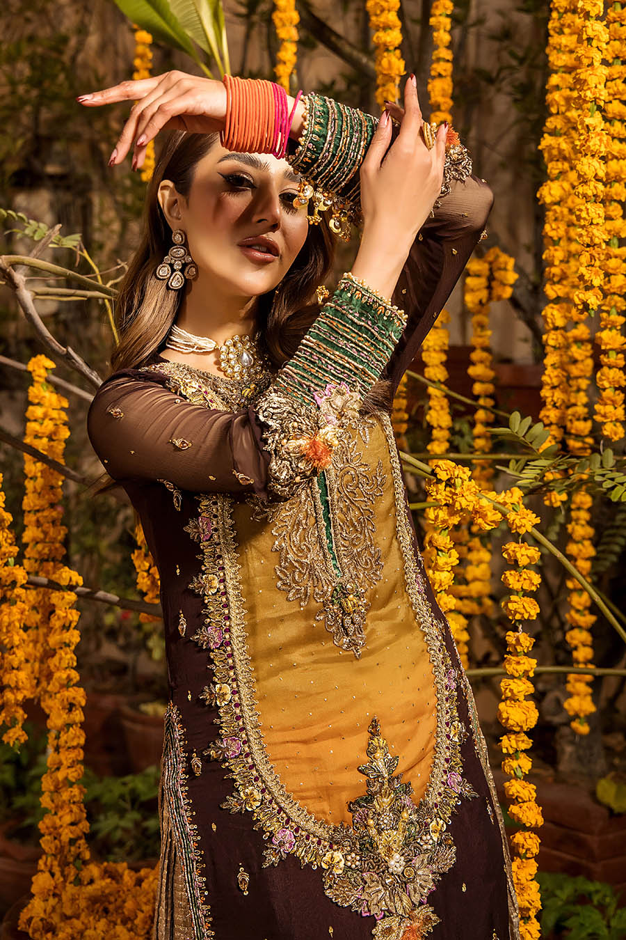 Khuda Baksh Luxury Heavy Embroidered Ciffion 03 Peace Suit - Ready To Wear