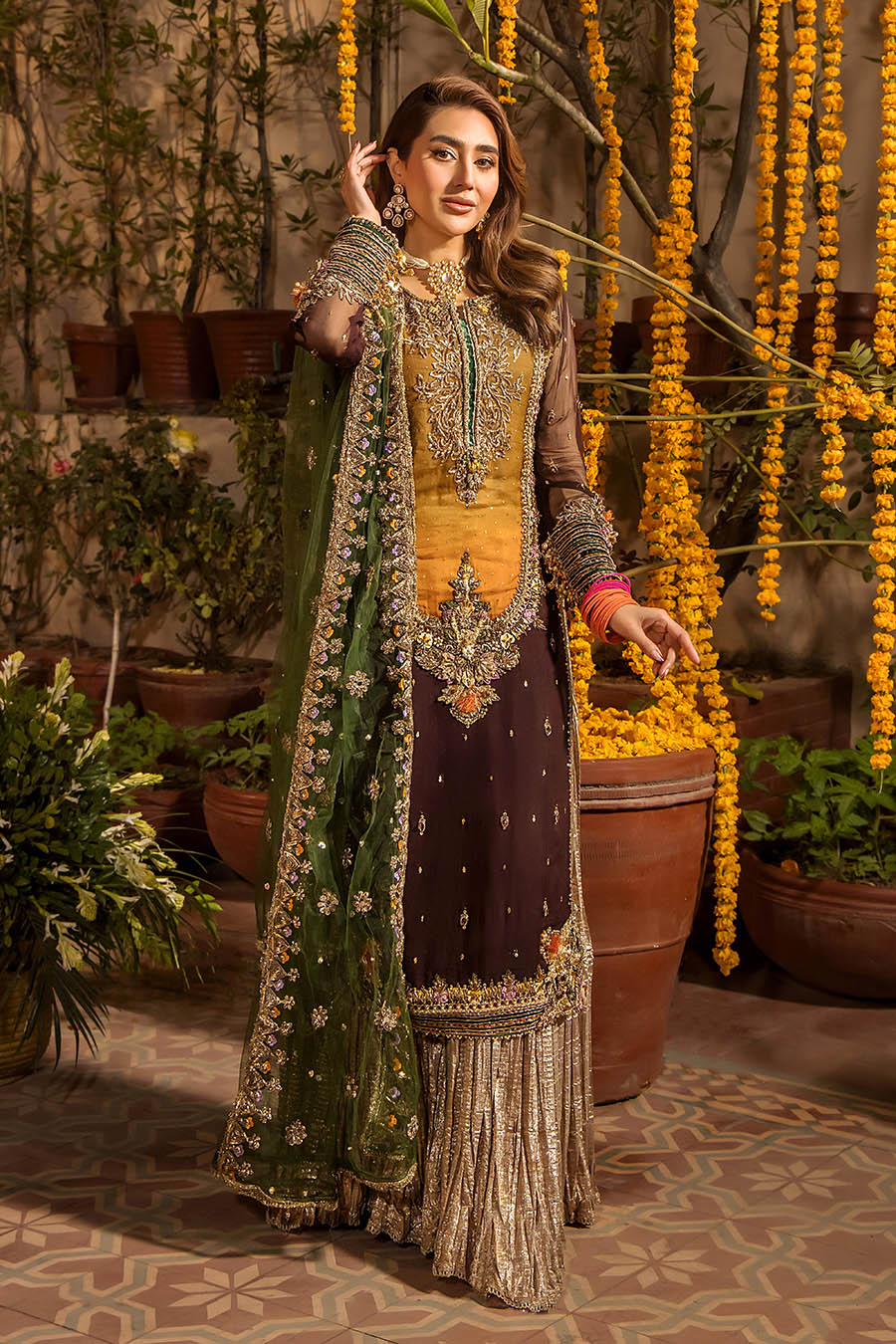 Khuda Baksh Luxury Heavy Embroidered Ciffion 03 Peace Suit - Ready To Wear