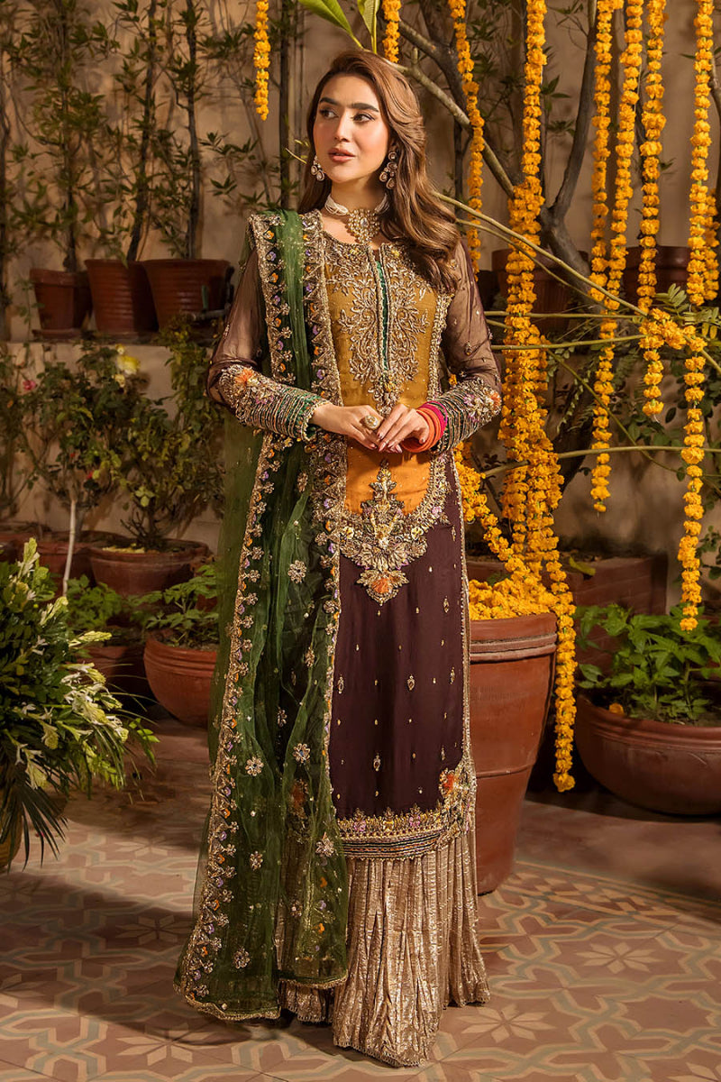 Khuda Baksh Luxury Heavy Embroidered Ciffion 03 Peace Suit - Ready To Wear