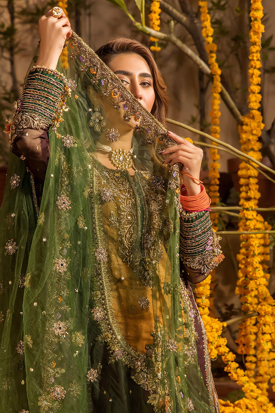 Khuda Baksh Luxury Heavy Embroidered Ciffion 03 Peace Suit - Ready To Wear