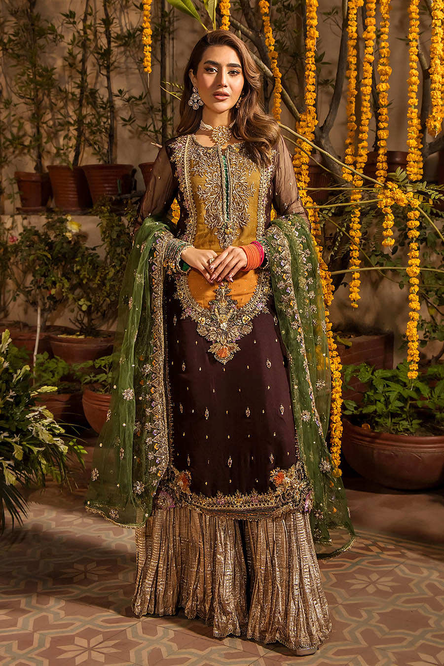 Khuda Baksh Luxury Heavy Embroidered Ciffion 03 Peace Suit - Ready To Wear